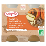 Plat bb ds 8 mois carotte canard babybio menu du jour babybio - les 2 pots de 200 g