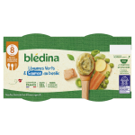Plat b�b� d�s 8 mois petits l�gumes saumon bledina - les 2 bols de 200g