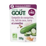 Plat bb ds 8 mois compote de courgette, riz, lait de coco, curry et c bio good gout - le sachet de ...