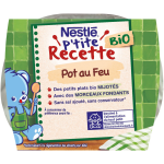 Plat b�b� d�s 8 mois pot au feu bio p'tite recette bio nestle - boite de 380g