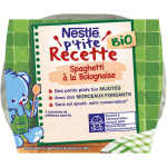 Plat bb ds 8 mois spaghetti bolognaise bio p'tite recette nestle - boite de 380g