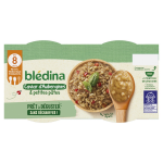 Plat bb froid ds 8 mois caviar aubergine et petites ptes bledina - les 2 pots de 200g