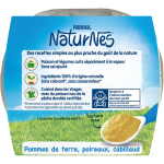 Plat bb pommes de terre, poireaux, cabillaud nestle - les 2 pots de 190g