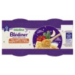 Plat bb du soir ds 12 mois ptes tomates courgettes et gruyre bldiner bledina - les 2 bols de 200g ...