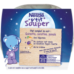 Plat bb du soir ds 8 mois carottes panais p'tit souper nestle - 2 pots de 200 g