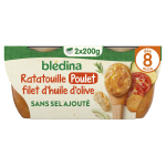 Plat bébé dès 8 mois ratatouille poulet blédina bledina - les 2 pots de 200g Plat bébé dès 8 mois ratatouille poulet blédina bledina - les 2 pots de 200g