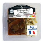 Plat cuisiné langue de b?uf sauce piquante Écrasé pommes de terre lechef - la barquette de 300g Plat cuisiné langue de b?uf sauce piquante Écrasé pommes de terre lechef - la barquette de 300g