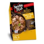 Plat cuisin noix de joue de b?uf cuites sauce aux oignons tendre et plus - la barquette de 450g
