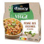 Plat cuisin penne aux lgumes & basilic d'aucy - la barquette de 300 g