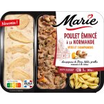 Plat cuisin poulet emincs  la normande, ptes et champignons marie - la barquette