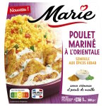 Plat cuisin� poulet marin� � l'orientale semoule aux epices kebab marie - la barquette de 300g