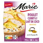 Plat cuisin poulet sauce curry et lait de coco riz basmati et sauvage marie - la barquette de 300g