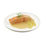 Plat cuisiné saumon sauce beurre blanc chablis lechef - la portion de 150g Plat cuisiné saumon sauce beurre blanc chablis lechef - la portion de 150g