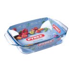 Plat  four verre rectangulaire 2, 9l 35x23 cm pyrex - le plat
