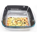 Plat  four verre carr 22x25 cm carrefour home - le plat