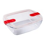 Plat À four verre rectangulaire 28x20 cm cook & heat pyrex - le plat + couvercle Plat À four verre rectangulaire 28x20 cm cook & heat pyrex - le plat + couvercle