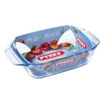 Plat  four verre rectangulaire 1, 4l 27x17 cm pyrex - le plat