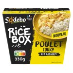 Plat préparé rice box poulet curry sodebo - la box de 330g Plat préparé rice box poulet curry sodebo - la box de 330g
