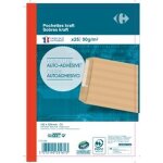 Pochette kraft auto - adhsive - 90g carrefour - le lot de 25 pochettes
