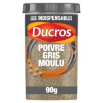 Poivre gris moulu force 7 ducros - la boite de 90 g
