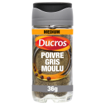 Poivre gris moulu force 7 ducros - le flacon de 36 g