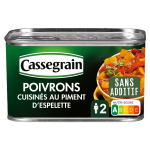 Poivrons cuisinés au piment d'espelette cassegrain - la boîte de 375g Poivrons cuisinés au piment d'espelette cassegrain - la boîte de 375g