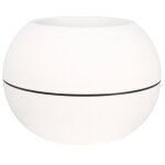 Pot de fleurs granit boule en pastique d50cm blanc riviera - le pot de fleur
