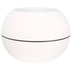 Pot de fleurs granit boule en plastique d40cm blanc riviera - le pot de fleurs