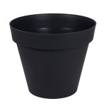 Pot de fleurs haut rond d80cm h66cm 170l gris anthracite toscane eda - le pot de 170l