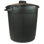 Poubelle de jardin 80l avec couvercle noir belli - l'unit