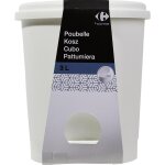 Poubelle À pédale 3l plastique - blanc carrefour home - la poubelle Poubelle À pédale 3l plastique - blanc carrefour home - la poubelle