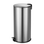 Poubelle  pdale en inox carrefour