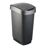 Poubelle twist noir / anthracite 50l rotho / sundis - l'unit�