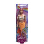 Poupe barbie sirne rose mattel - le coffret