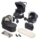 Poussette noir style 3 en 1 babygo