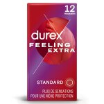 Prservatifs feeling extra fins et extra lubrifs pour plus de sensations durex - la boite de 12 prservatifss ...