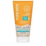 Crme solaire lait hydratant trs haute protection spf 50 + peaux sensibles topicrem - le flacon de 50ml ...