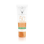 Crme solaire visage spf 50 + matifiant 3 en 1 peau mixte  grasse vichy laboratoires - le tube de 50ml ...