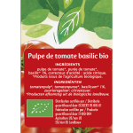 Pulpe tomate au basilic bio jardin bio etic - la brique de 500g