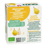 Compotes bb ds 4 mois poire williams sans sucres ajouts bio good gout - les 4 gourdes de 85g