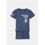 Pyjashort gar�on marine 3 - 4 ans tex