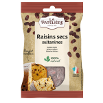 Raisins secs sultanines la pateliere - le sachet de 125g Raisins secs sultanines la pateliere - le sachet de 125g