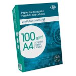 Ramette de papier a4 - 500 feuilles - 100g carrefour - la ramette Ramette de papier a4 - 500 feuilles - 100g carrefour - la ramette