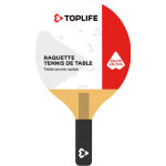 Raquette de tennis de table - rouge toplife - la raquette Raquette de tennis de table - rouge toplife - la raquette