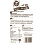 Ravioles tomate mozzarella carrefour original - la barquette de 240g
