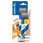 Recharge assortis pour roller effaable pointe moyenne x12 pilot - le lot de 2 x 6 recharges
