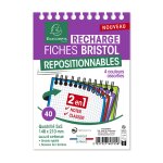 Recharge fiche bristol repositionnable bords de couleurs 14, 8 x 21 cm - 210 gr - 40 pages - petit carreaux ...