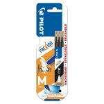 Recharge noire pour roller effaable pointe moyenne x3 pilot - le lot de 3 recharges