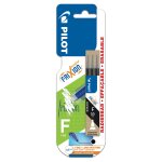 Recharge pour stylo roller frixion effaable noir pointe fine x3 pilot - le lot de 3 recharges