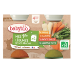 Plat bb ds 4 mois lgumes bio babybio - les 4 pots de 130g
